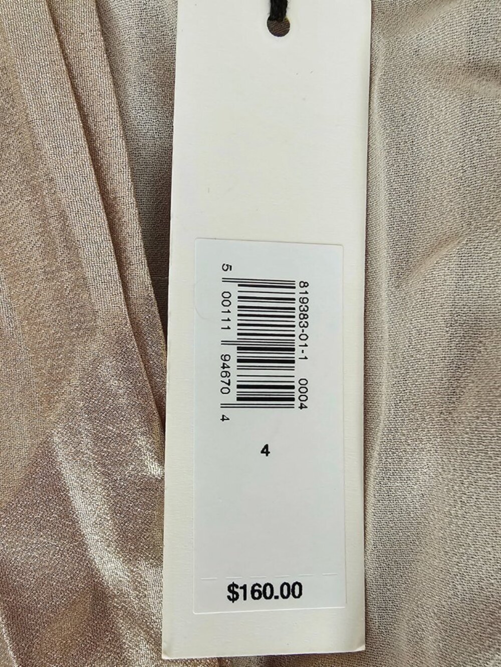 😍 NWT 😍 Banana Republic Sleeveless Pleated Mini Dress, Gold, Size 4 - Picture 9 of 10